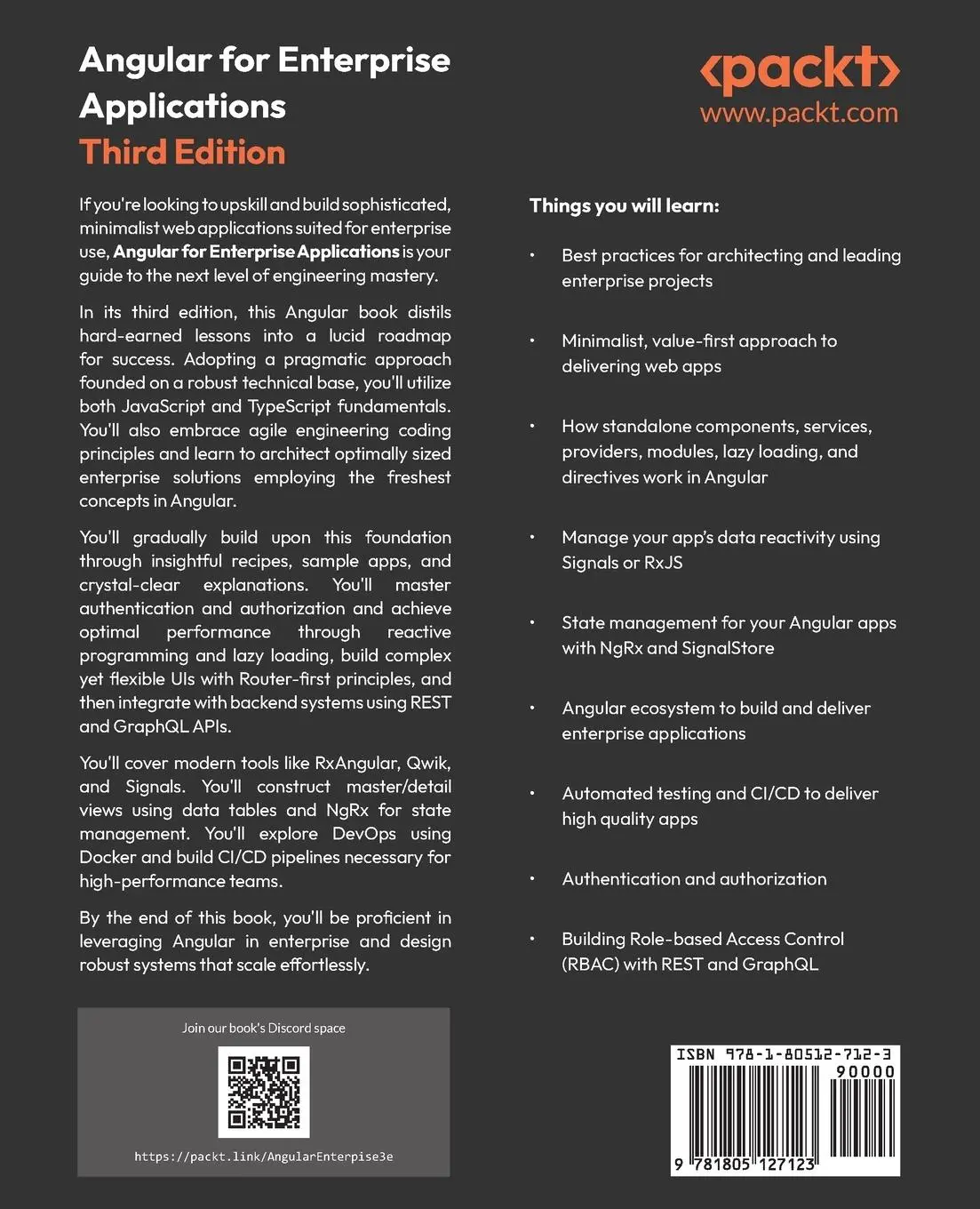 Rückseite: 9781805127123 | Angular for Enterprise Applications - Third Edition | Doguhan Uluca