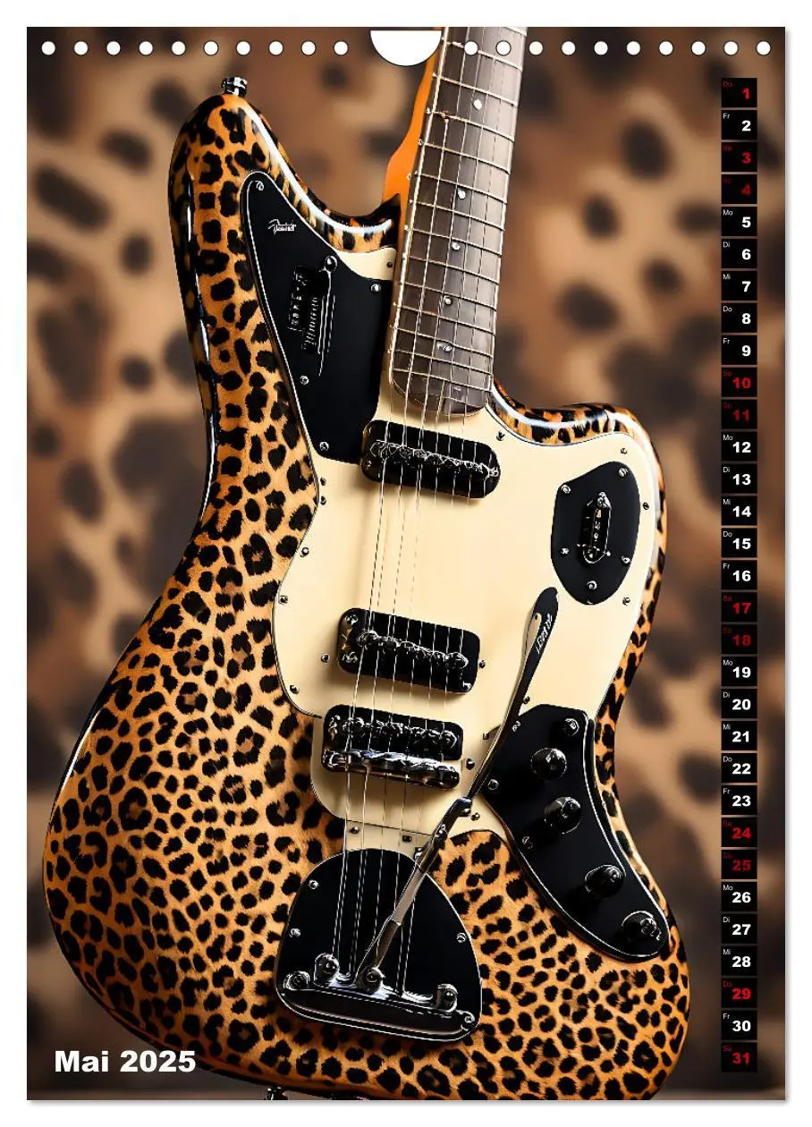 Bild: 9783457137123 | Traumhafte Gitarren (Wandkalender 2025 DIN A4 hoch), CALVENDO...