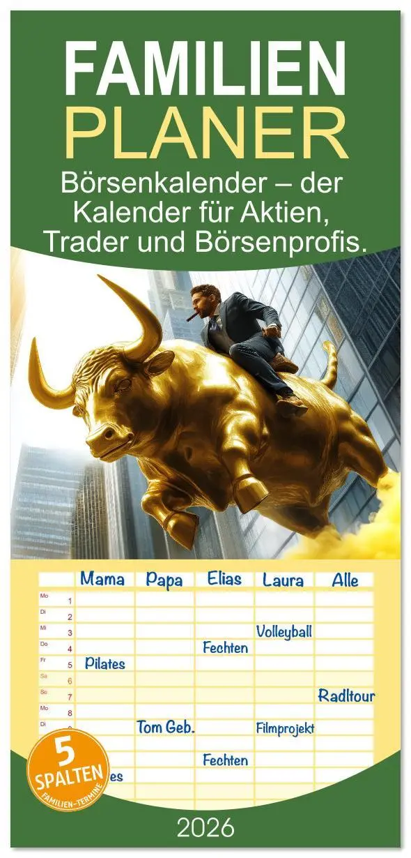 Cover: 9783516607123 | Familienplaner 2026 - Börsenkalender - der Kalender für Aktien,...