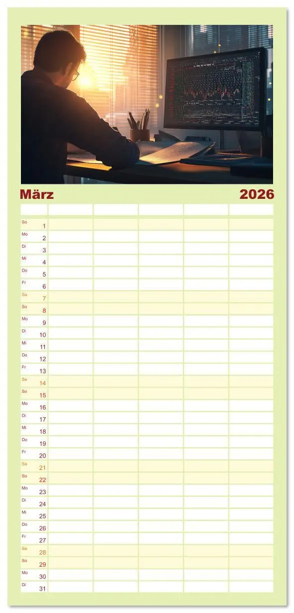 Bild: 9783516607123 | Familienplaner 2026 - Börsenkalender - der Kalender für Aktien,...