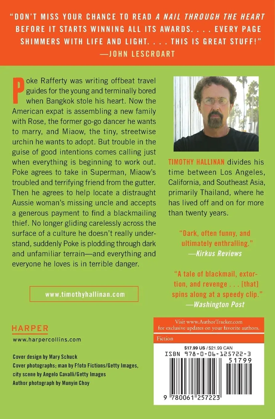 Rückseite: 9780061257223 | A Nail Through the Heart | A Novel of Bangkok | Timothy Hallinan