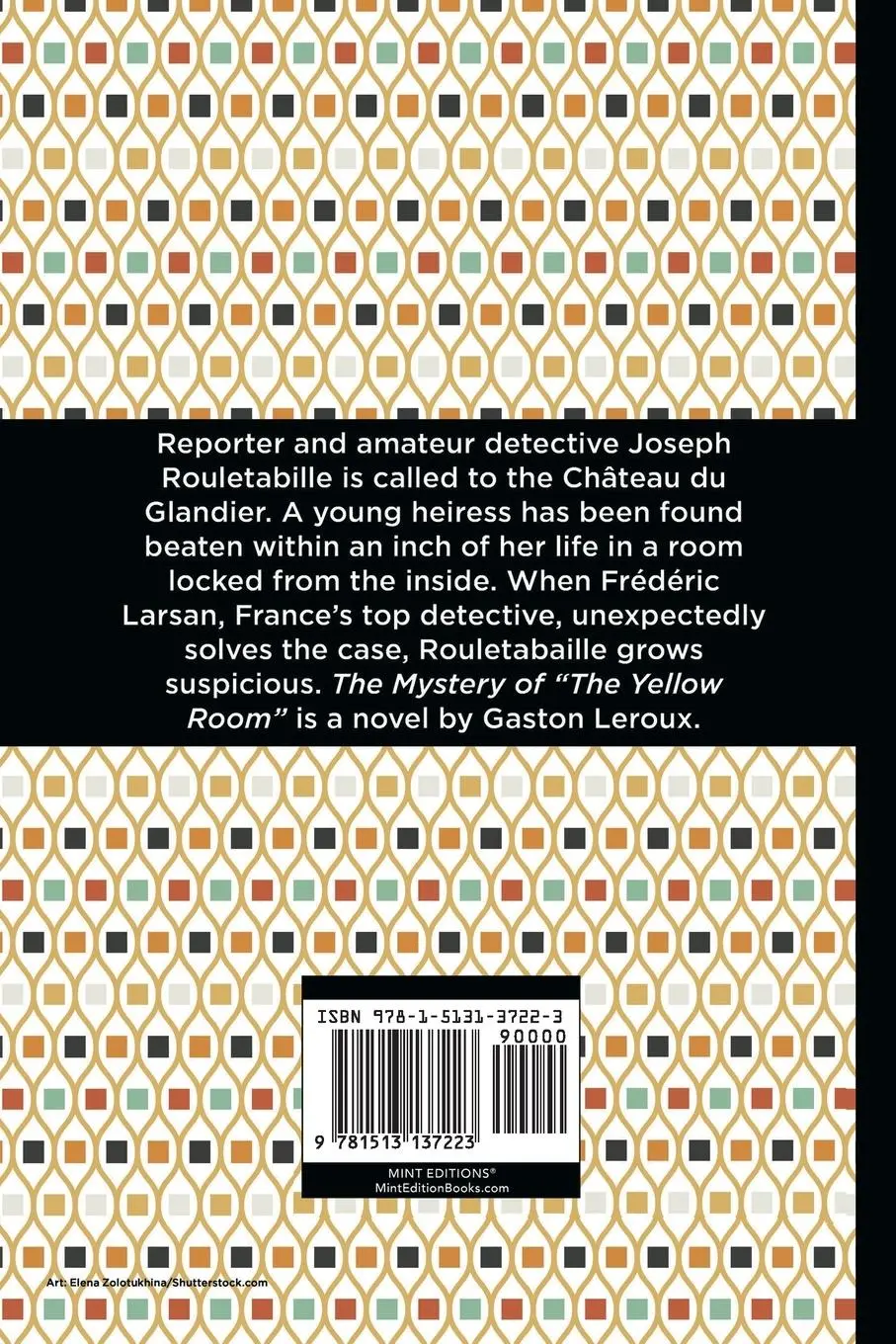Rückseite: 9781513137223 | The Mystery of the "Yellow Room" | Large Print Edition | Gaston Leroux