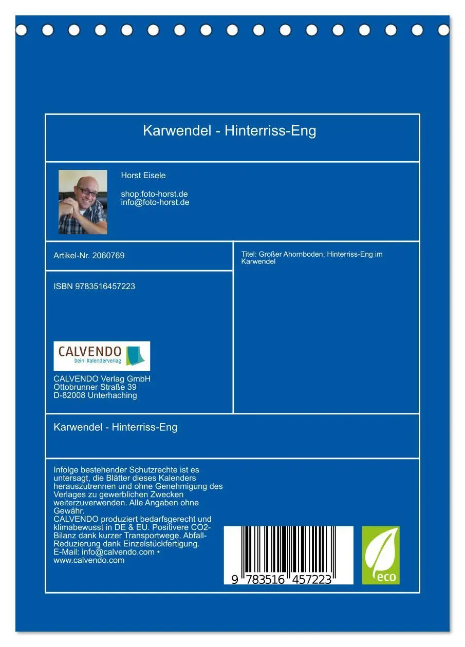 Bild: 9783516457223 | Karwendel - Hinterriss-Eng (Tischkalender 2026 DIN A5 hoch),...