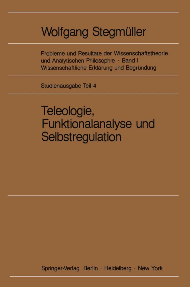 Cover: 9783540047223 | Erklärung-Begründung-Kausalität | Wolfgang Stegmüller | Taschenbuch
