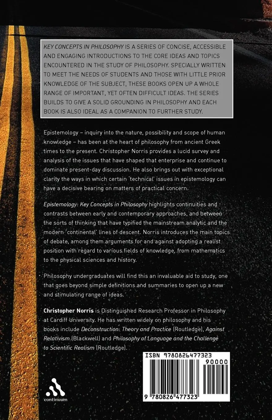Rückseite: 9780826477323 | Epistemology | Christopher Norris | Taschenbuch | Englisch | 2005