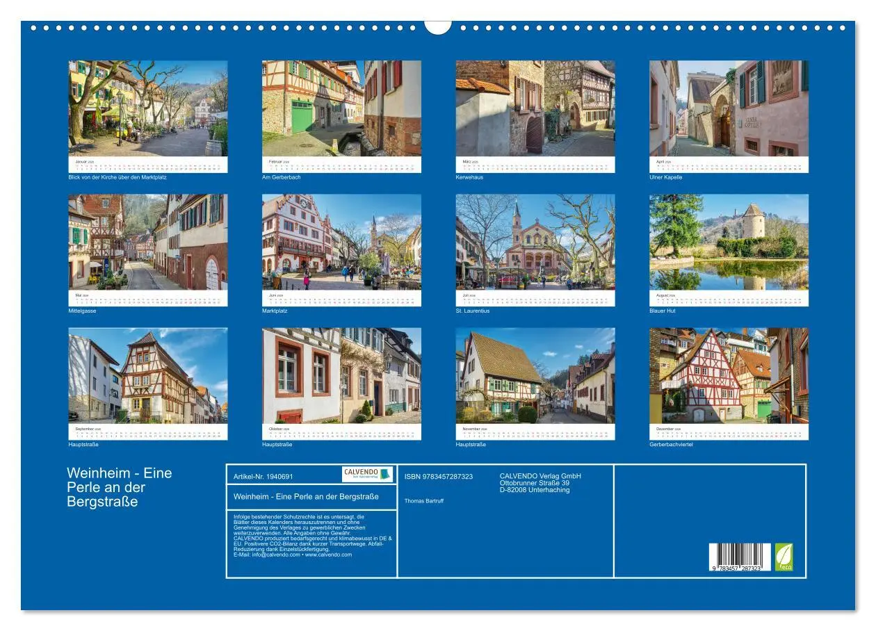 Bild: 9783457287323 | Weinheim - Eine Perle an der Bergstraße (Wandkalender 2026 DIN A2...