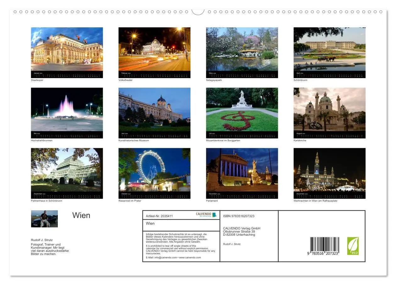 Bild: 9783516207323 | Wien (hochwertiger Premium Wandkalender 2026 DIN A2 quer),...