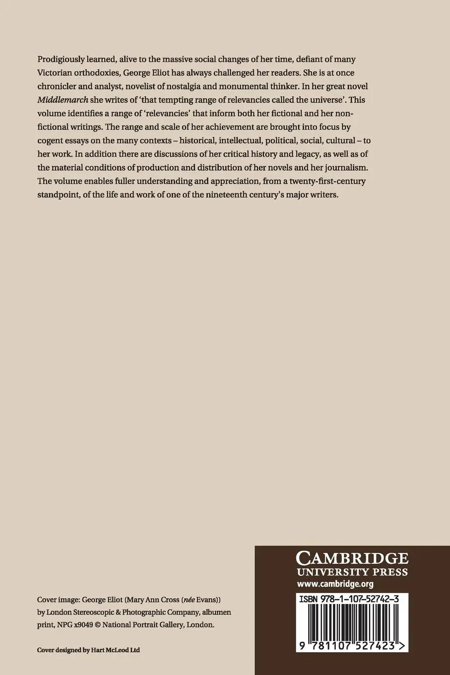 Rückseite: 9781107527423 | George Eliot in Context | Margaret Harris | Taschenbuch | Englisch