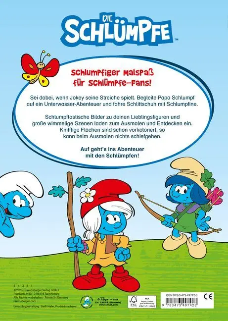 Bild: 9783473497423 | Die Schlümpfe - Mein schlumpfiger Malspaß | IMPS | Taschenbuch | 24 S.
