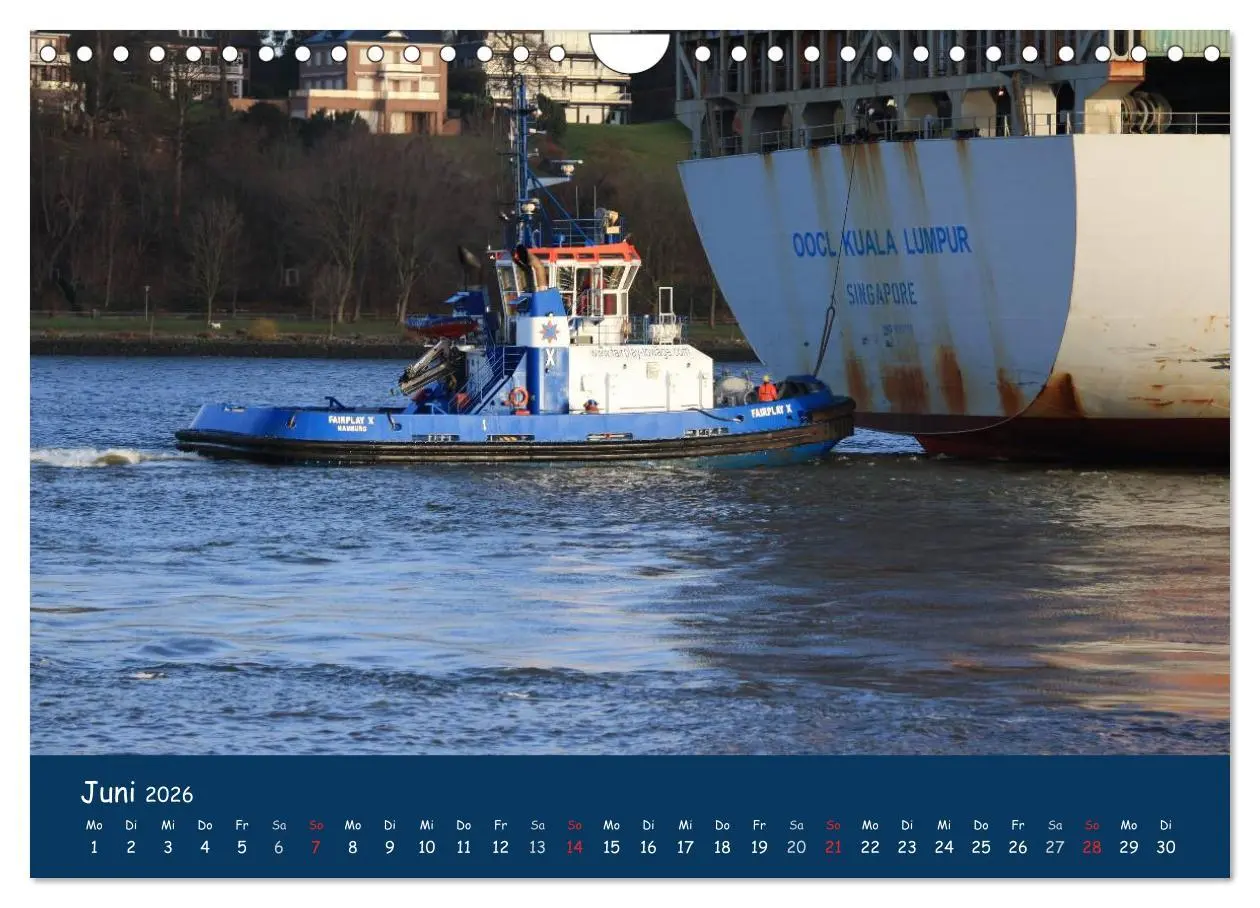 Bild: 9783516127423 | Schlepper im Hamburger Hafen (Wandkalender 2026 DIN A4 quer),...