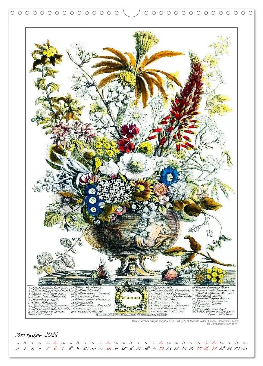 Bild: 9783516747423 | Henry Fletcher. Blumen und Früchte - Kunstkalender (Wandkalender...