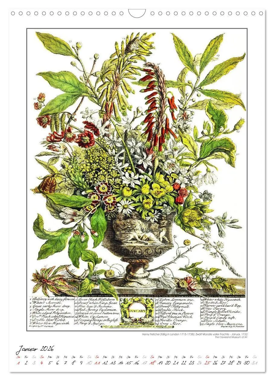 Bild: 9783516747423 | Henry Fletcher. Blumen und Früchte - Kunstkalender (Wandkalender...
