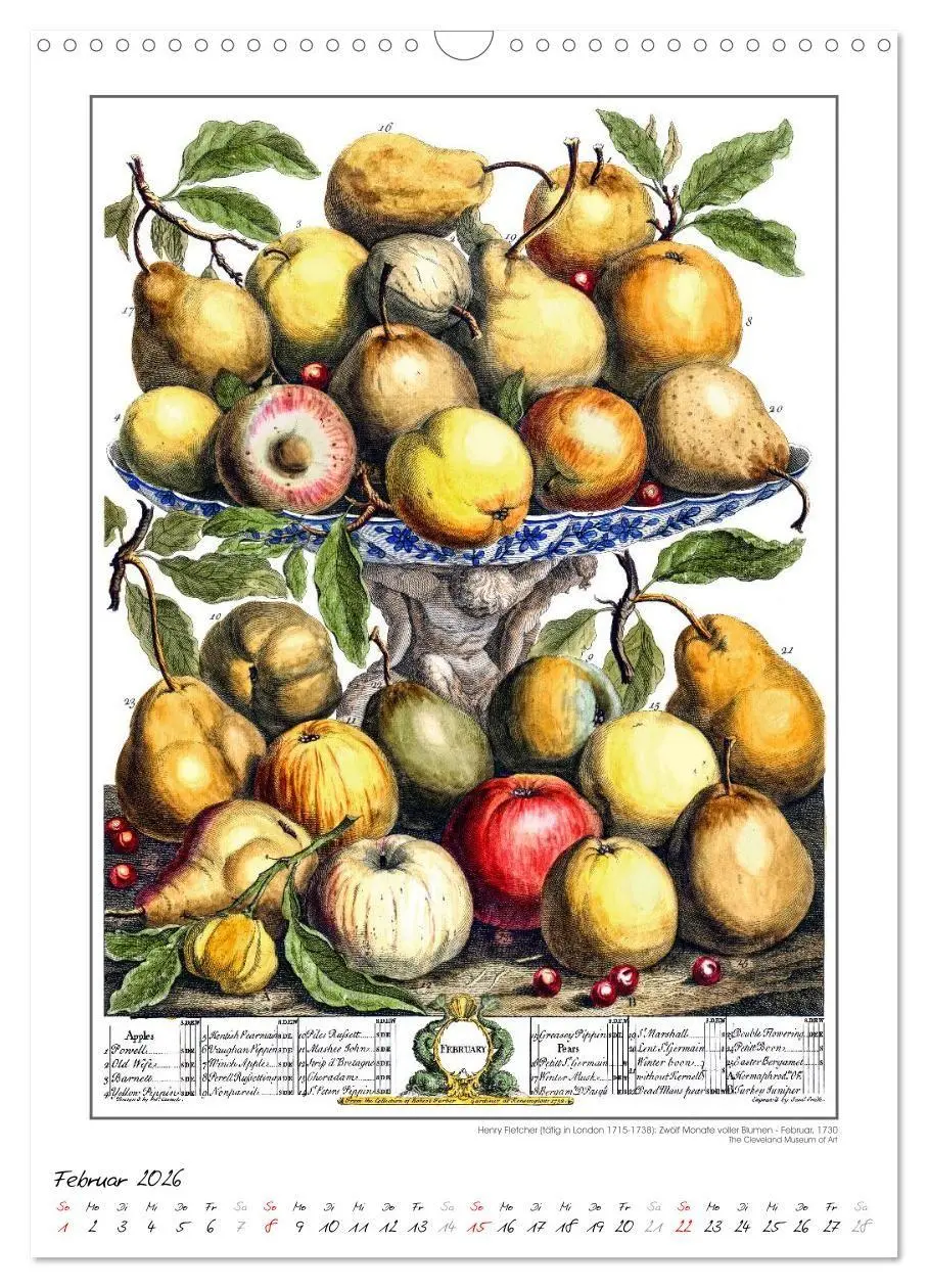Bild: 9783516747423 | Henry Fletcher. Blumen und Früchte - Kunstkalender (Wandkalender...