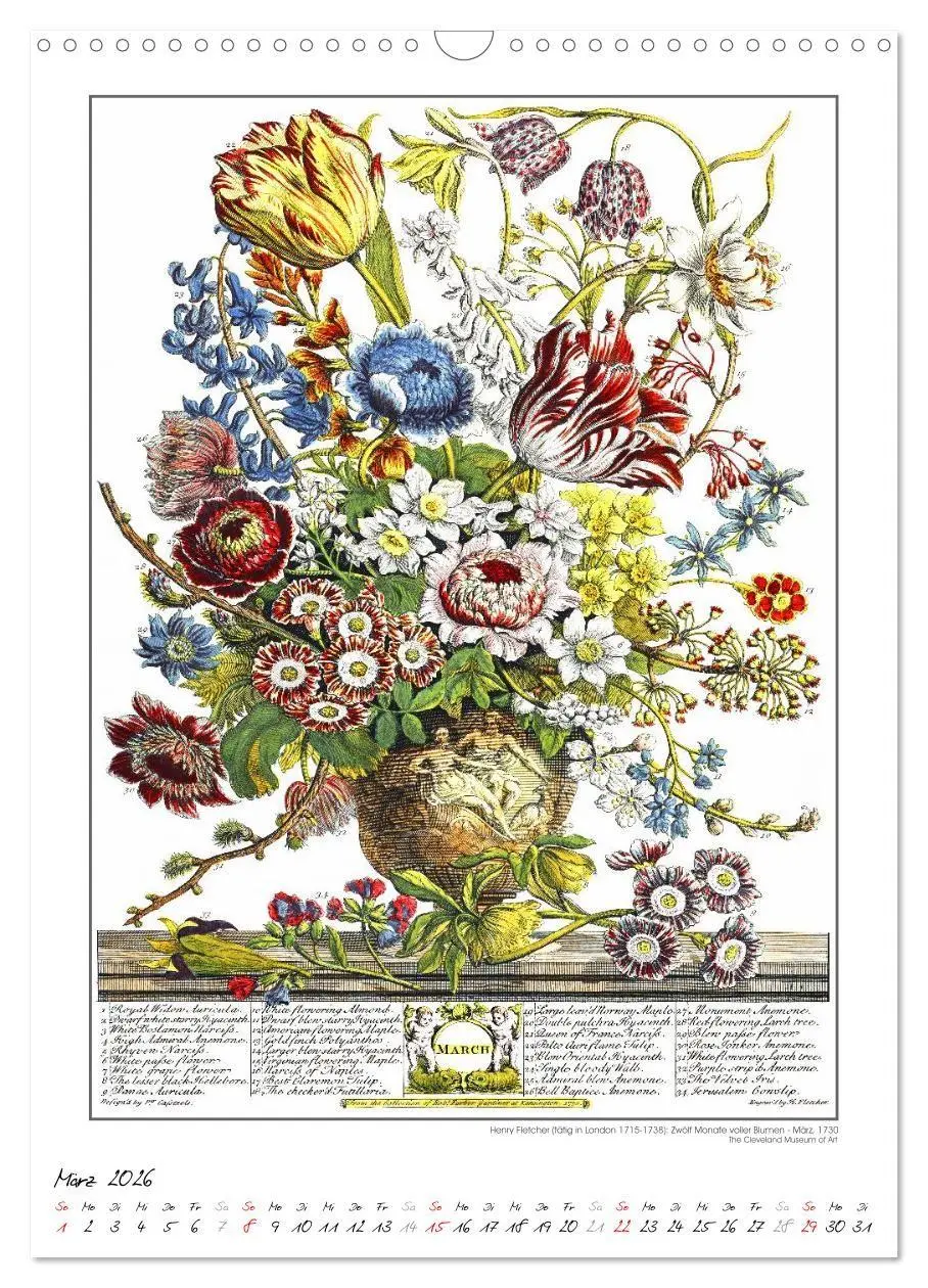 Bild: 9783516747423 | Henry Fletcher. Blumen und Früchte - Kunstkalender (Wandkalender...