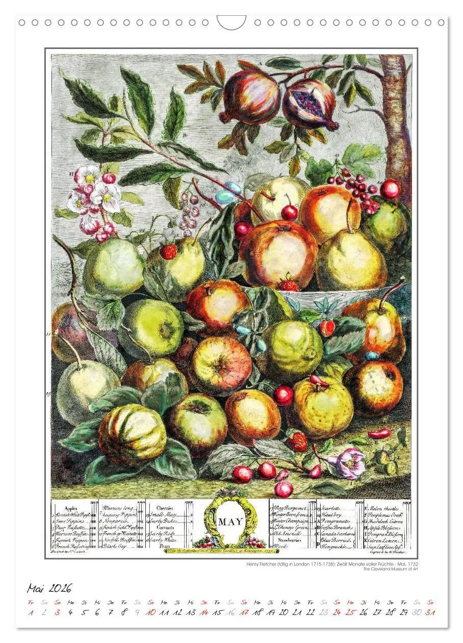 Bild: 9783516747423 | Henry Fletcher. Blumen und Früchte - Kunstkalender (Wandkalender...