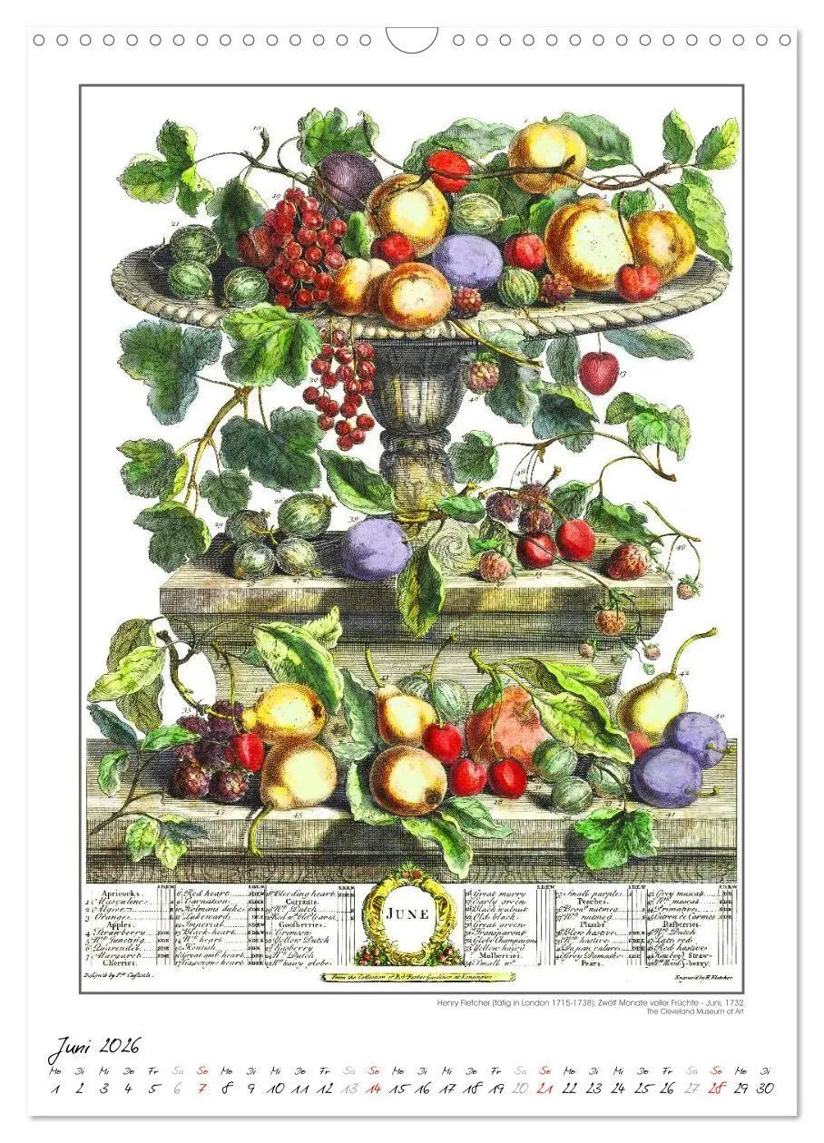 Bild: 9783516747423 | Henry Fletcher. Blumen und Früchte - Kunstkalender (Wandkalender...