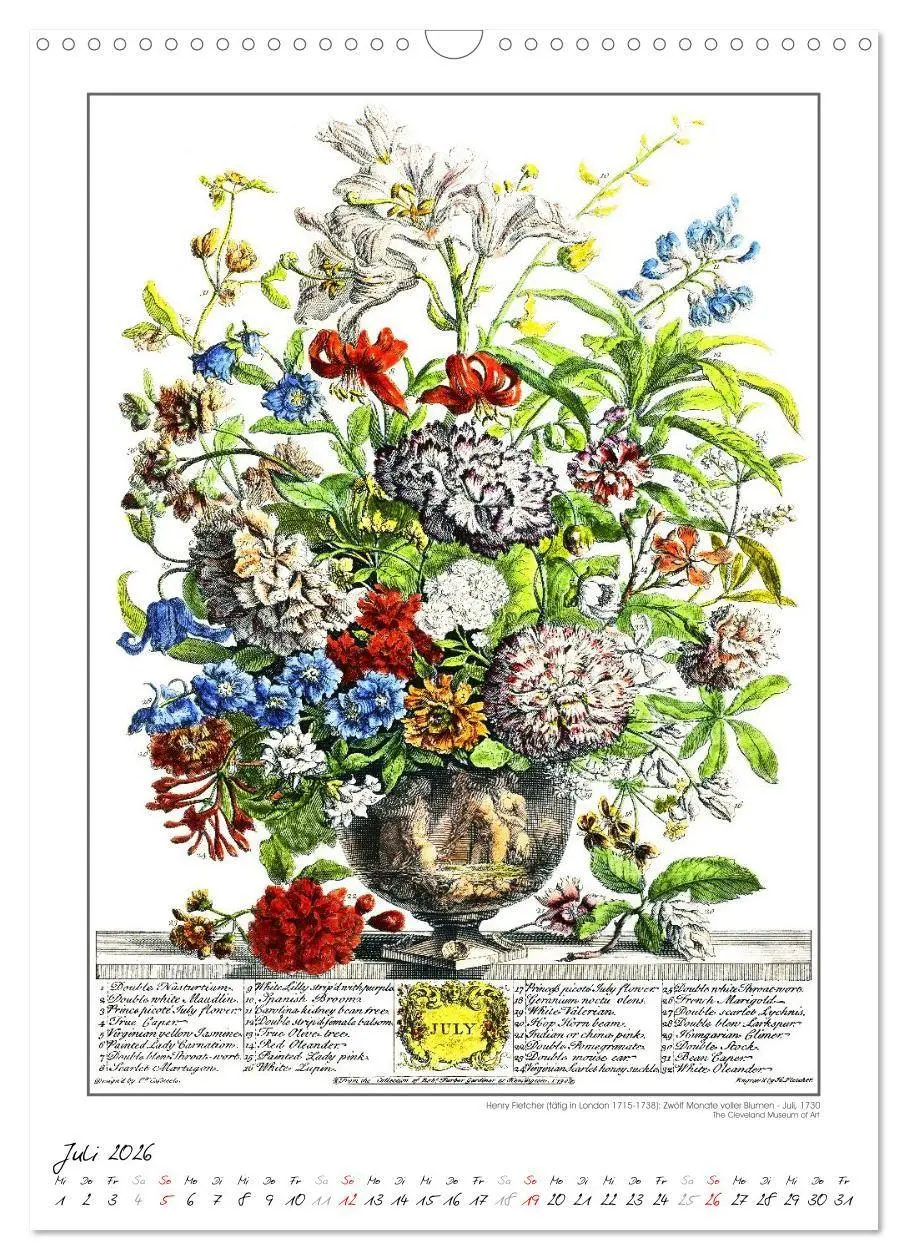Bild: 9783516747423 | Henry Fletcher. Blumen und Früchte - Kunstkalender (Wandkalender...