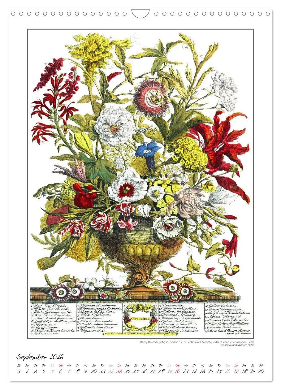 Bild: 9783516747423 | Henry Fletcher. Blumen und Früchte - Kunstkalender (Wandkalender...
