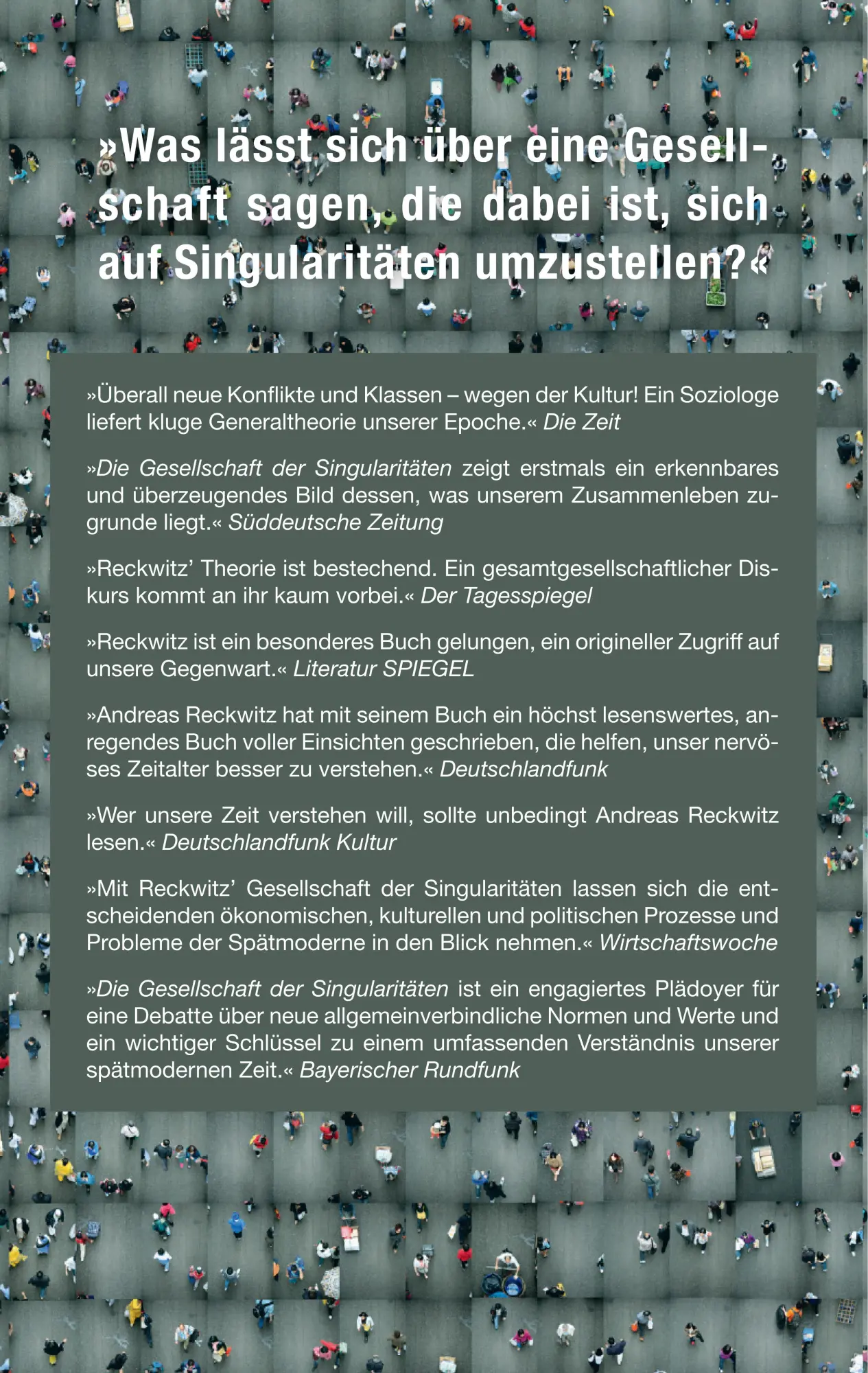 Rückseite: 9783518587423 | Die Gesellschaft der Singularitäten | Zum Strukturwandel der Moderne