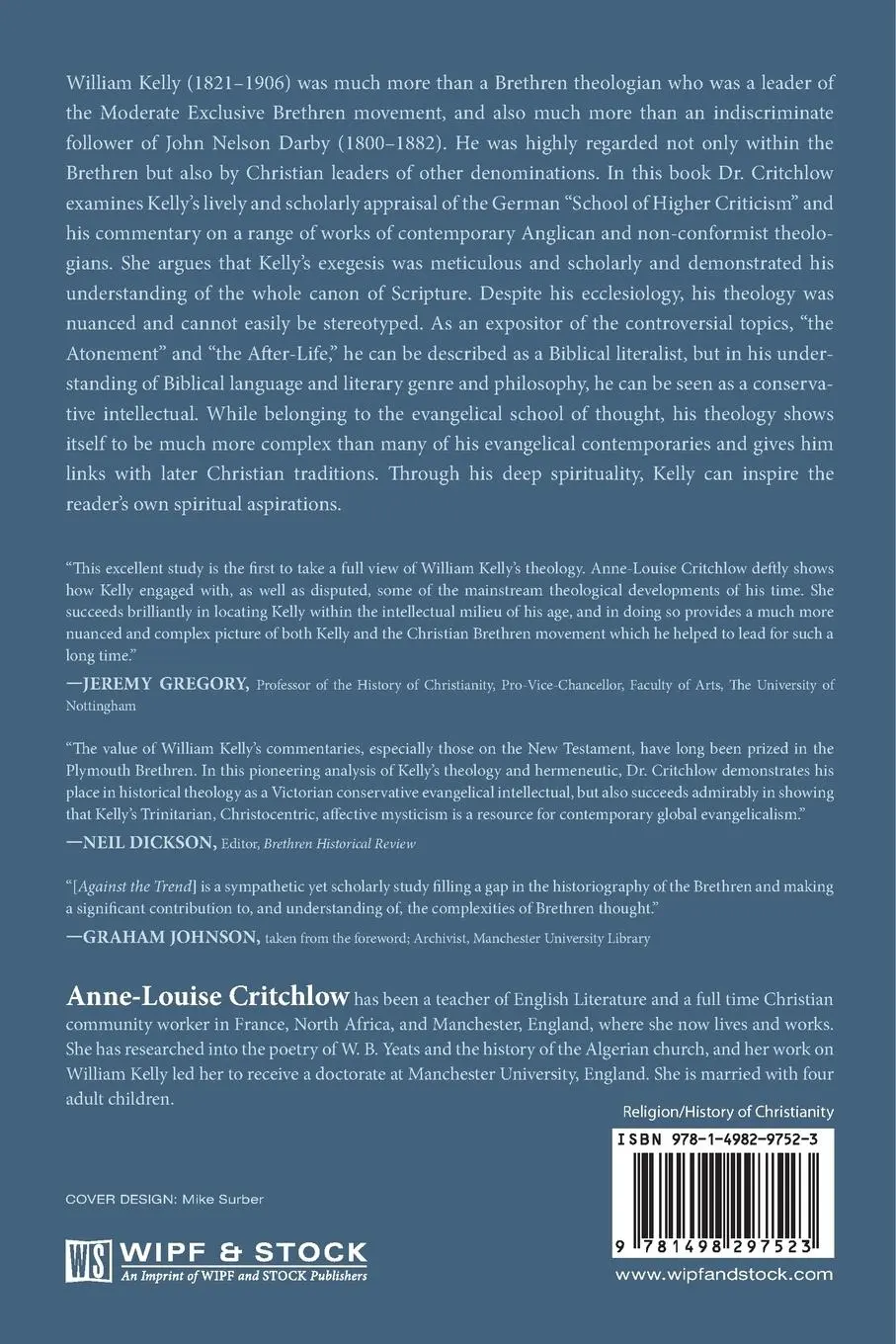 Rückseite: 9781498297523 | Against the Trend | Anne-Louise Critchlow | Taschenbuch | Englisch