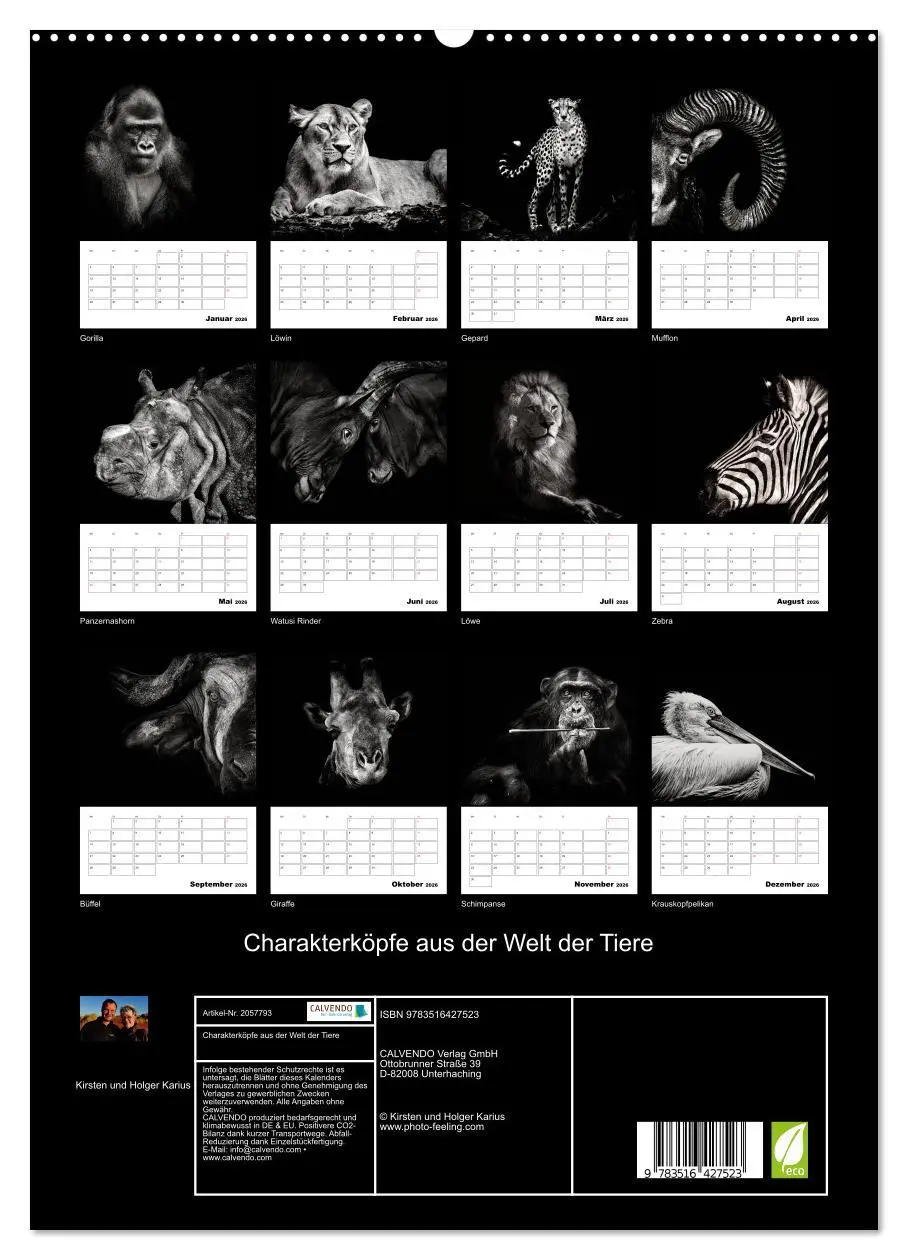Bild: 9783516427523 | Charakterköpfe aus der Welt der Tiere (hochwertiger Premium...