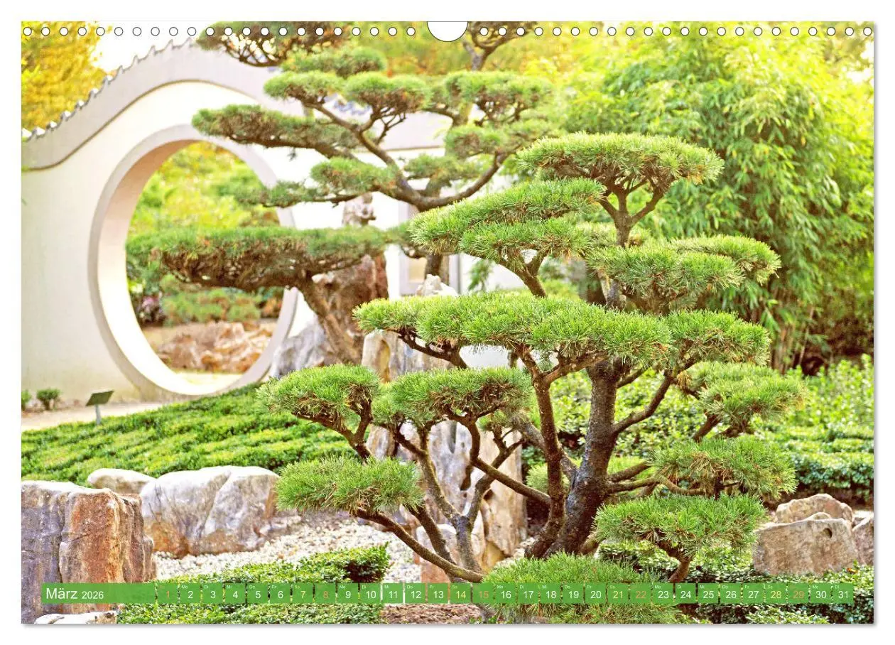 Bild: 9783516597523 | Meditationen im Zen-Garten (Wandkalender 2026 DIN A3 quer),...