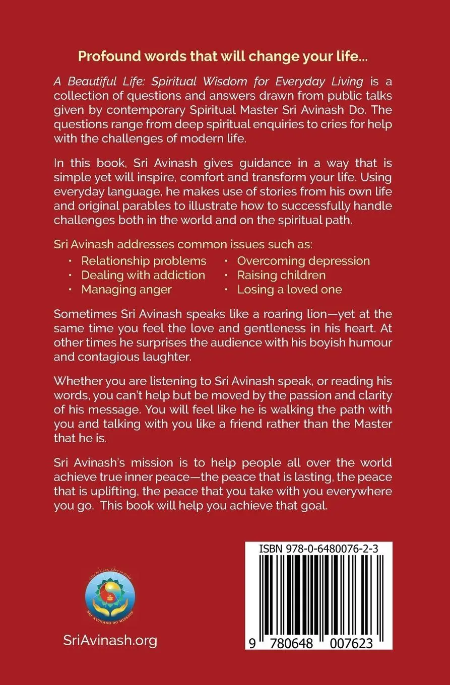 Rückseite: 9780648007623 | A Beautiful Life | Spiritual Wisdom for Everyday Living | Do | Buch