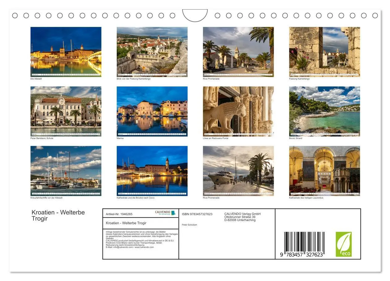 Bild: 9783457327623 | Kroatien - Welterbe Trogir (Wandkalender 2026 DIN A4 quer),...
