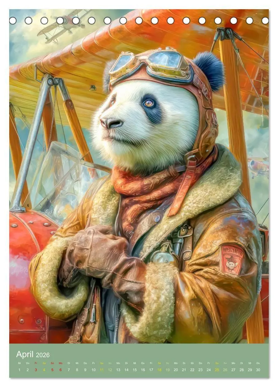 Bild: 9783516657623 | Pandas - Tatenfreudige Bären (Tischkalender 2026 DIN A5 hoch),...
