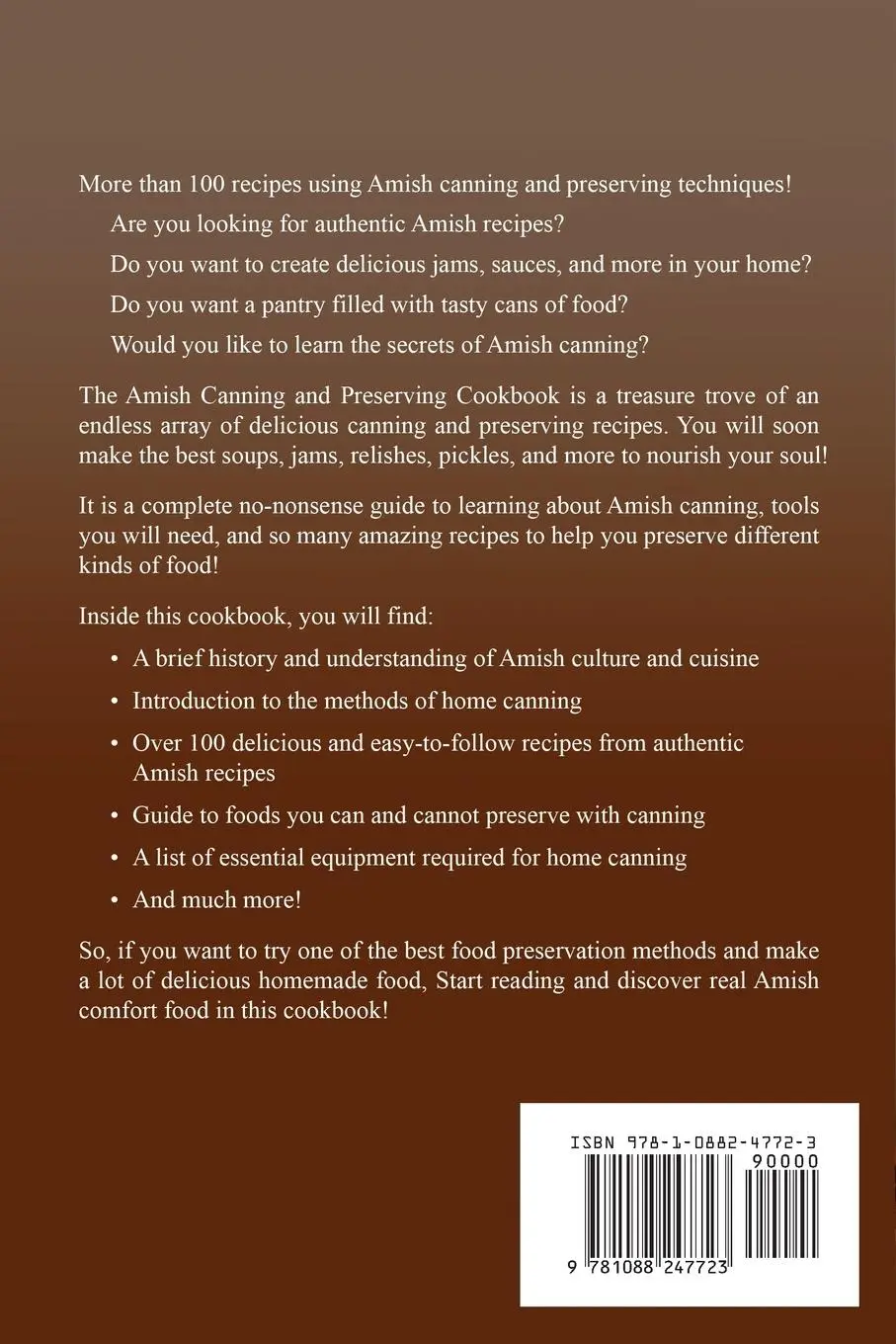 Rückseite: 9781088247723 | Amish Canning and Preserving COOKBOOK | Teresita Vargas | Taschenbuch