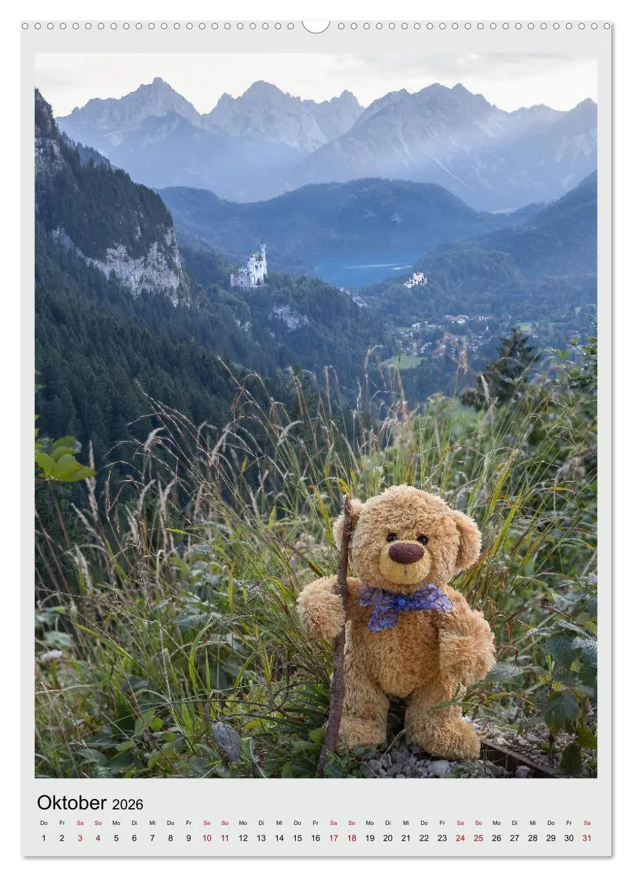 Bild: 9783516407723 | Travelling Teddy in Europa (Wandkalender 2026 DIN A2 hoch),...