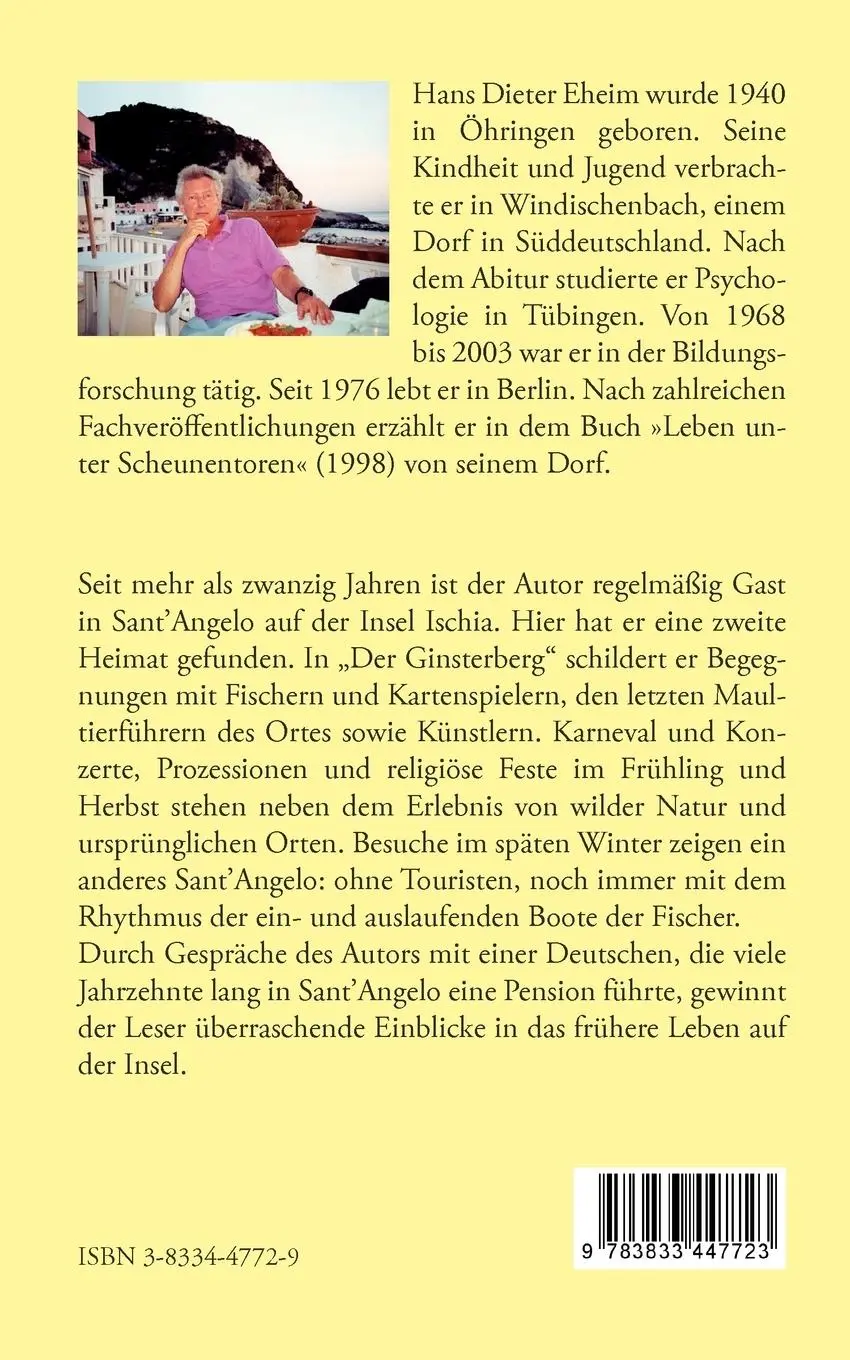 Rückseite: 9783833447723 | Der Ginsterberg | Leben in Sant' Angelo d'Ischia | Hans Dieter Eheim