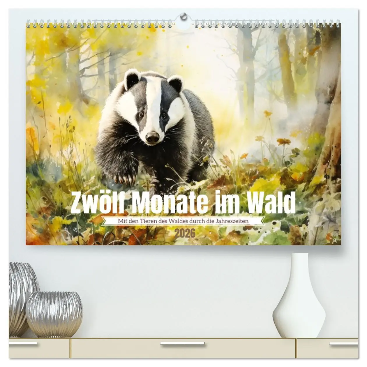 Cover: 9783457477823 | Zwölf Monate im Wald (hochwertiger Premium Wandkalender 2026 DIN A2...