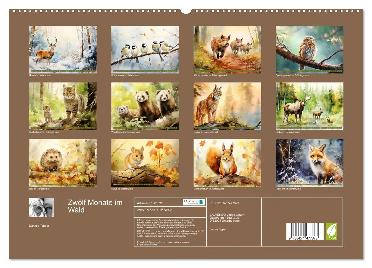 Bild: 9783457477823 | Zwölf Monate im Wald (hochwertiger Premium Wandkalender 2026 DIN A2...