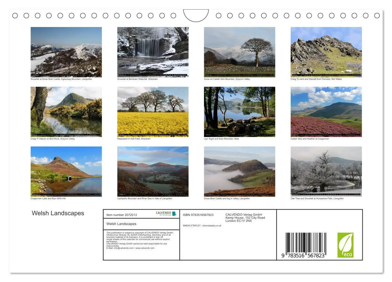 Bild: 9783516567823 | Welsh Landscapes (Wall Calendar 2026 DIN A4 landscape), CALVENDO 12...