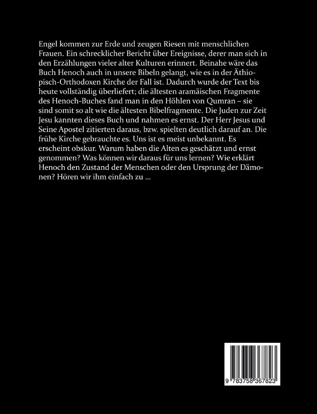 Rückseite: 9783758367823 | Henoch | Alexander Basnar | Taschenbuch | Paperback | 108 S. | Deutsch
