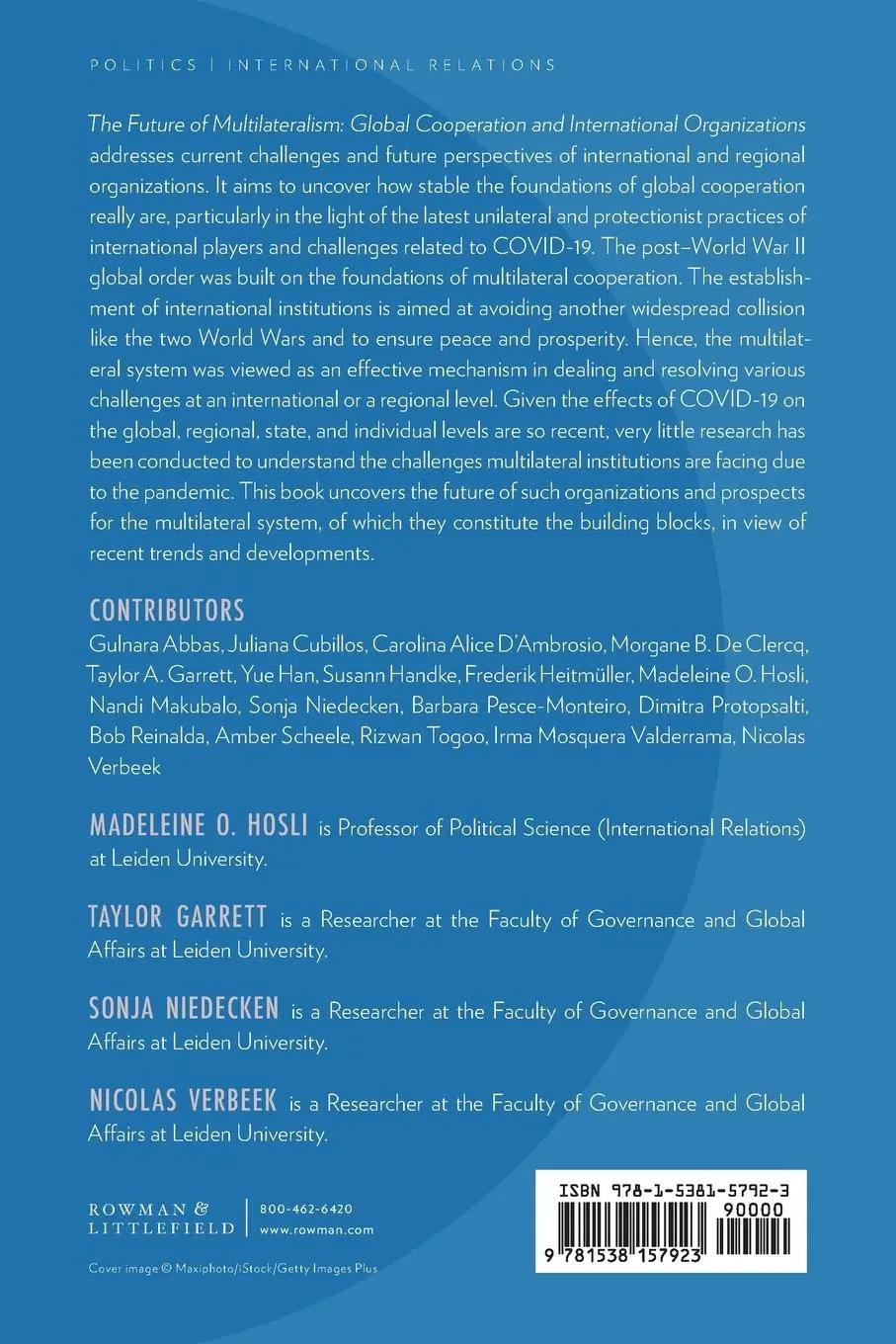 Rückseite: 9781538157923 | Future of Multilateralism | Madeleine O. Hosli (u. a.) | Taschenbuch