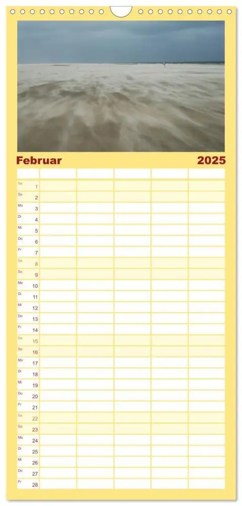 Bild: 9783457118023 | Familienplaner 2025 - Amrum mit 5 Spalten (Wandkalender, 21 x 45...