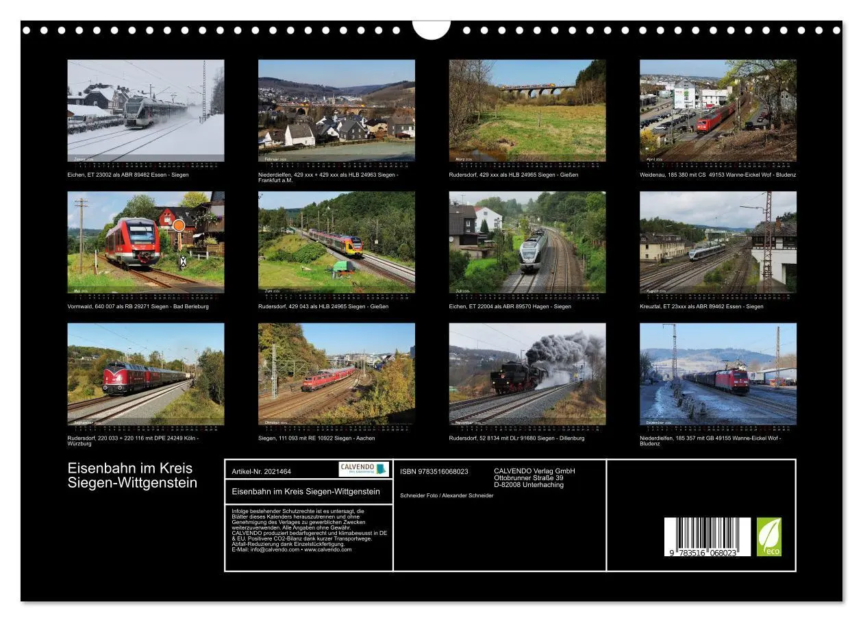 Bild: 9783516068023 | Eisenbahn im Kreis Siegen-Wittgenstein (Wandkalender 2026 DIN A3...