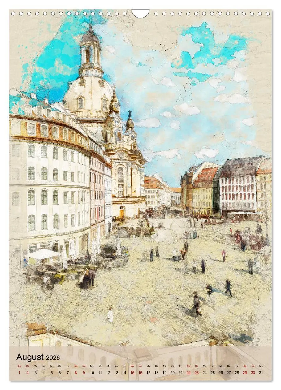 Bild: 9783516378023 | Dresden wie gemalt (Wandkalender 2026 DIN A3 hoch), CALVENDO...