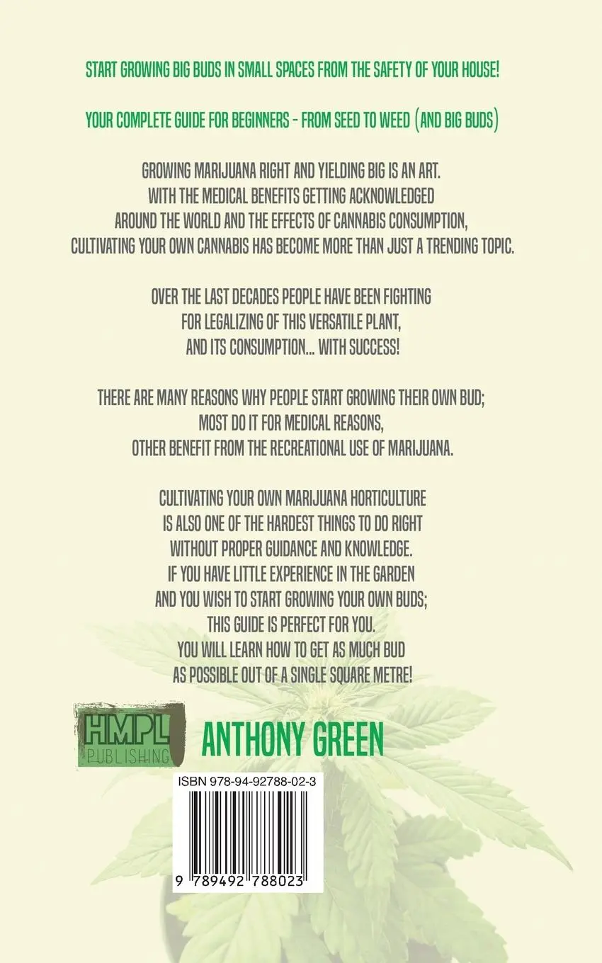 Rückseite: 9789492788023 | Growing Marijuana for Beginners | Anthony Green (u. a.) | Taschenbuch