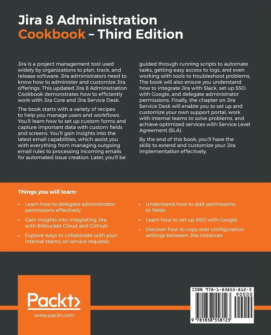 Rückseite: 9781838558123 | Jira 8 Administration Cookbook | Patrick Li | Taschenbuch | Englisch