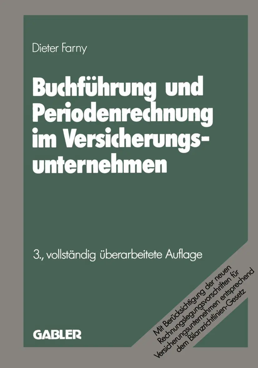 Cover: 9783409828123 | Buchführung und Periodenrechnung im Versicherungsunternehmen | Farny