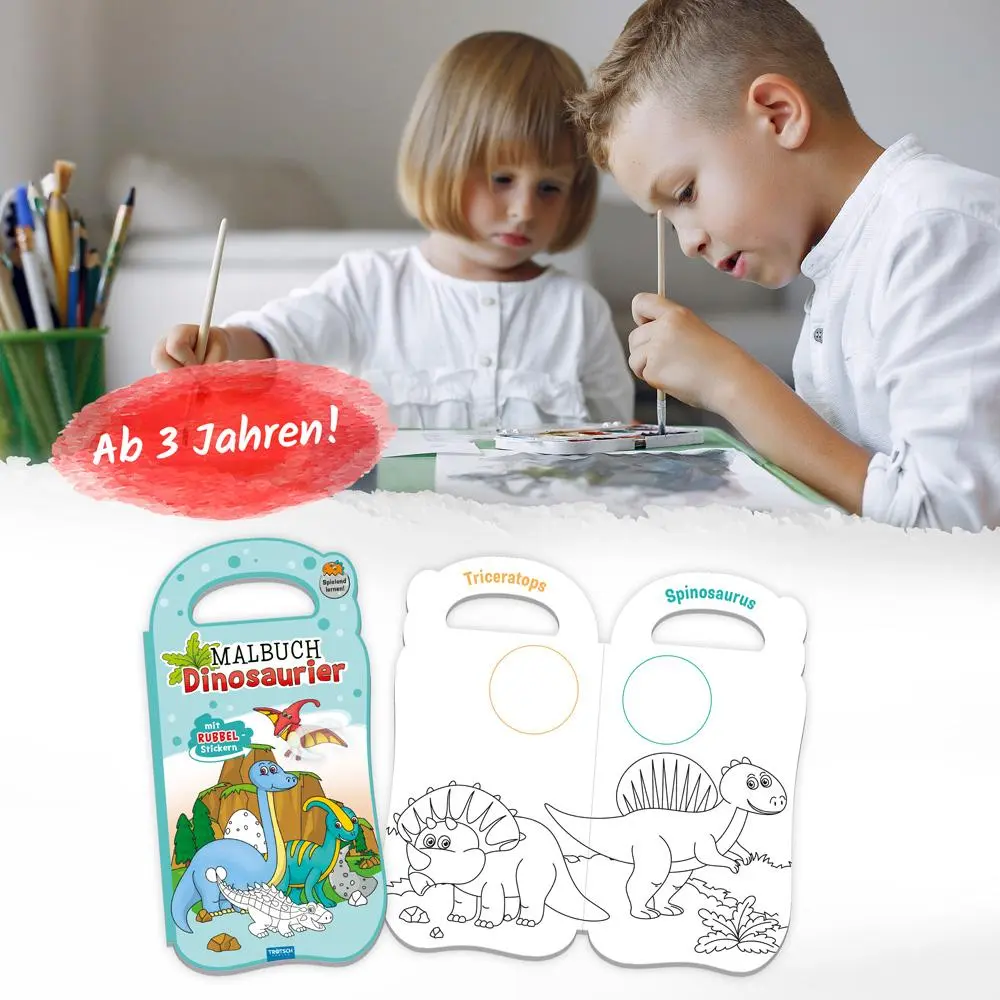 Bild: 9783965528123 | Trötsch Malbuch mit Rubbelstickern Dinosaurier | Trötsch Verlag | Buch Bild: 9783965528123 | Trötsch Malbuch mit Rubbelstickern Dinosaurier | Trötsch Verlag | Buch