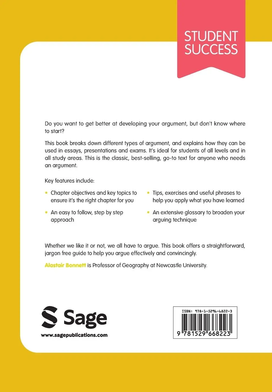 Rückseite: 9781529668223 | How to Argue | Alastair Bonnett | Taschenbuch | Englisch | 2023