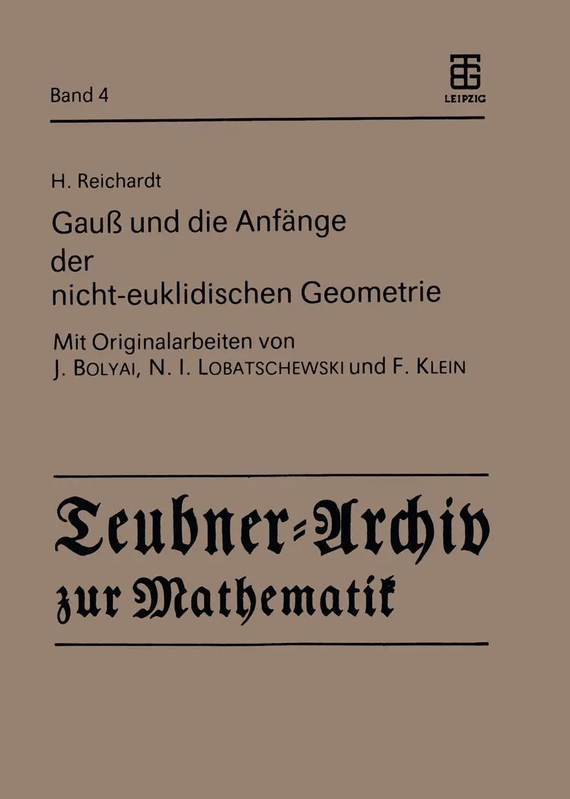 Cover: 9783211958223 | Gauß und die Anfänge der nicht-euklidischen Geometrie | H. Reichardt