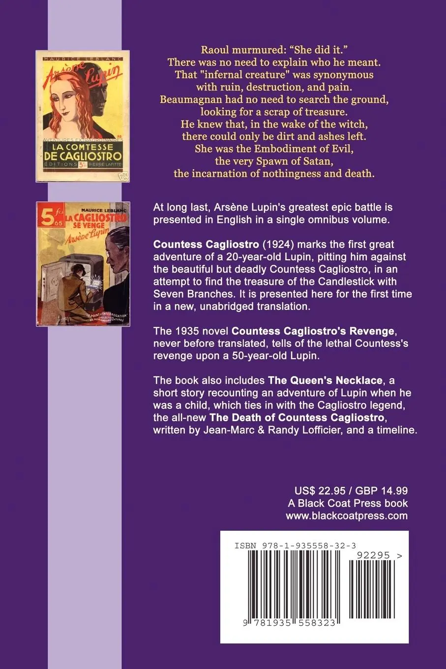 Rückseite: 9781935558323 | Arsene Lupin Vs Countess Cagliostro | Maurice Leblanc | Taschenbuch