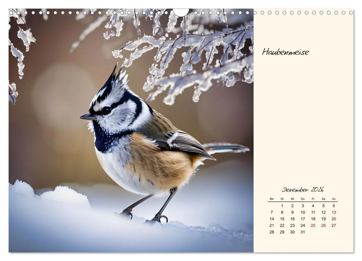 Bild: 9783457258323 | Meisen richtig erkennen (Wandkalender 2026 DIN A3 quer), CALVENDO...