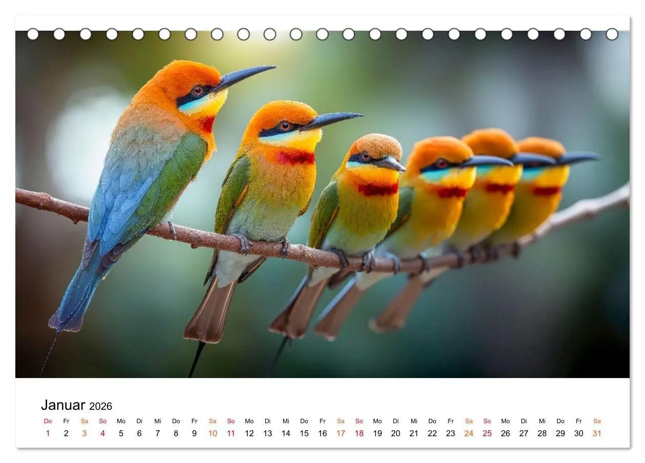 Bild: 9783516658323 | Bienenfresser - im Flug der Farben (Tischkalender 2026 DIN A5...