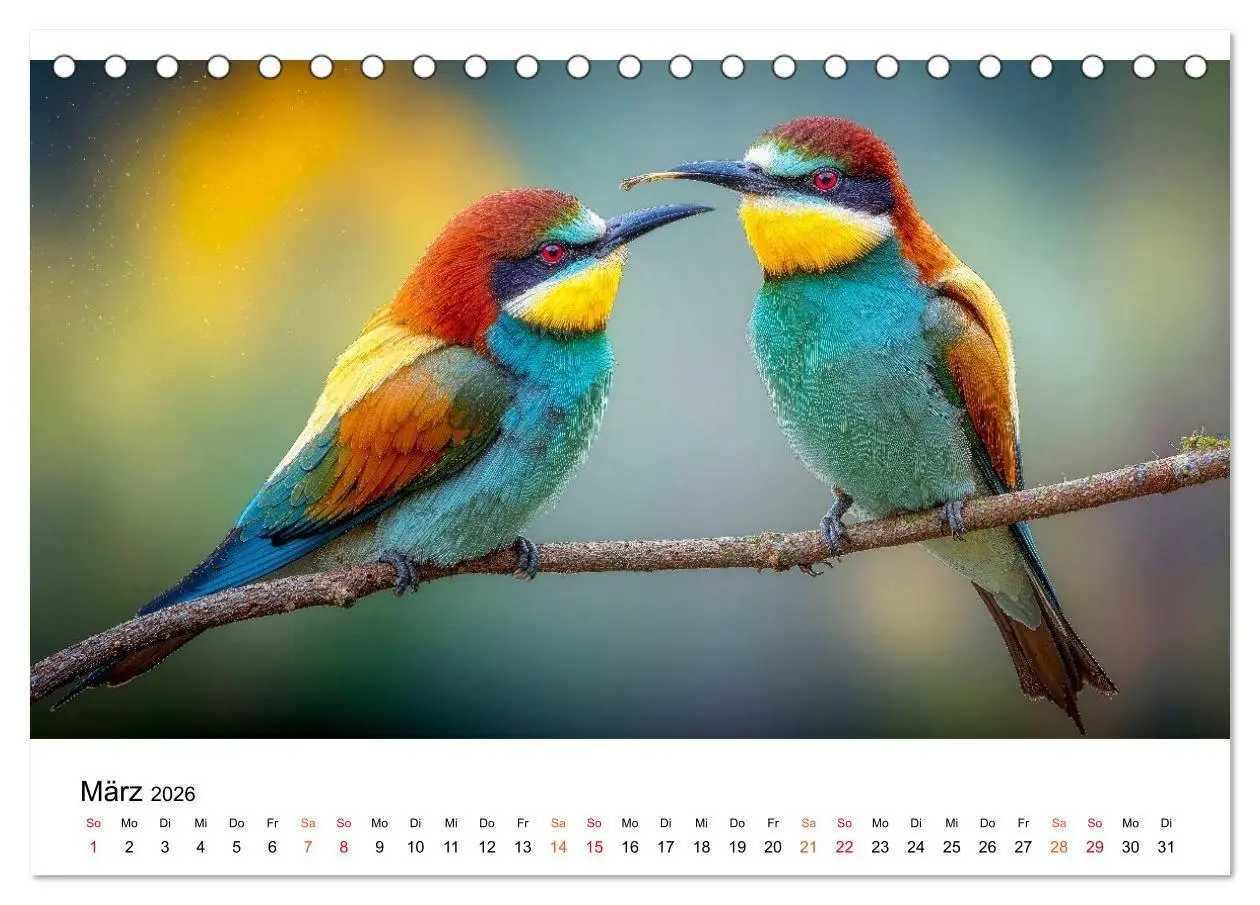 Bild: 9783516658323 | Bienenfresser - im Flug der Farben (Tischkalender 2026 DIN A5...